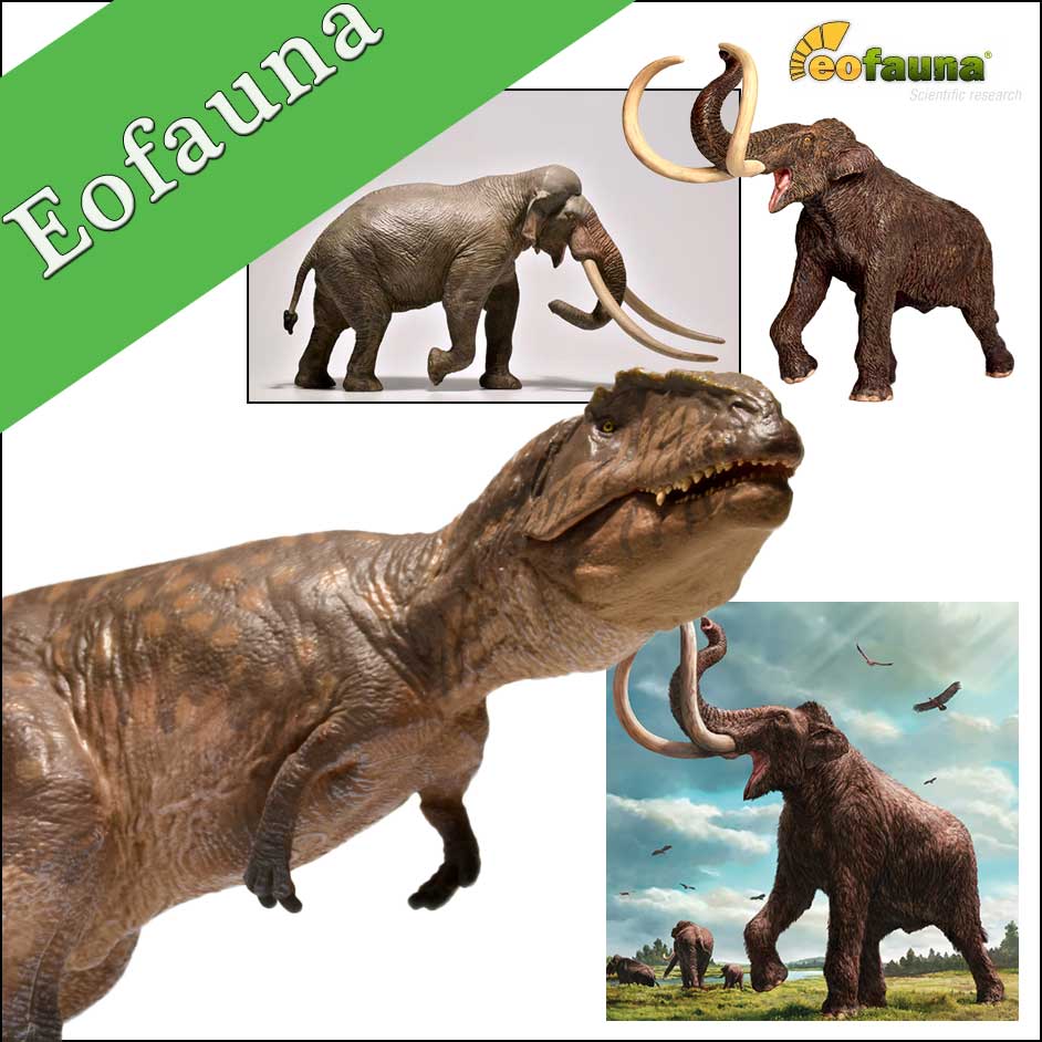 Eofauna - Old and new EoFauna Deinotherium models. The